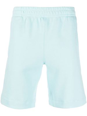 Styland mid-rise organic-cotton track shorts - Blue