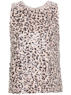 STYLAND paillette-embellished tank top - Neutrals