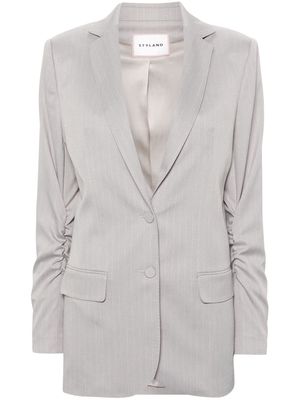 STYLAND pinstriped single-breasted blazer - Grey