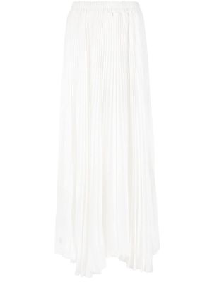 Styland pleated high-waist maxi skirt - White