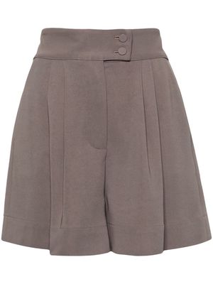 STYLAND pleated high-waist tailored shorts - Grey