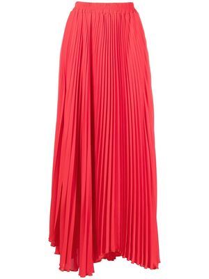 Styland pleated maxi skirt - Red