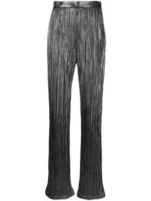 STYLAND pleated satin straight trousers - Grey