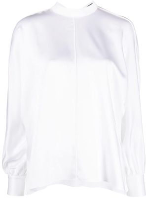 STYLAND pussy bow satin blouse - White