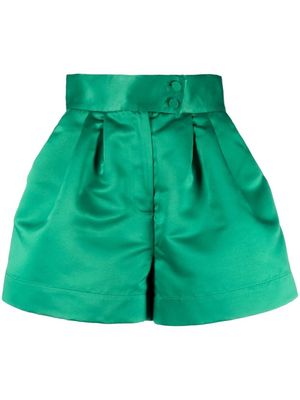 STYLAND satin-finish mini shorts - Green