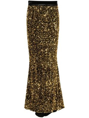 STYLAND sequin-embellished maxi skirt - Gold