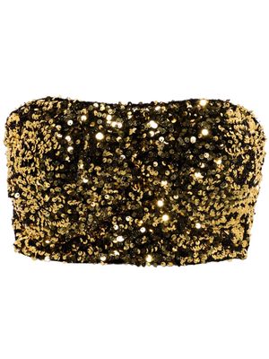 STYLAND sequinned cropped top - Gold