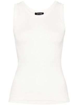 STYLAND sleeveless cotton top - White