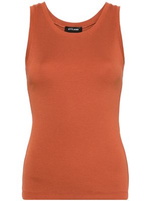 STYLAND sleeveless ribbed tank top - Orange