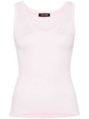 STYLAND sleeveless ribbed tank top - Pink