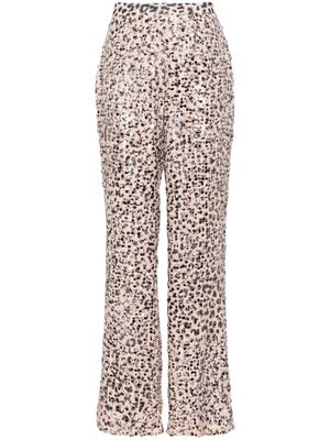 STYLAND straight-leg sequin-embellished trousers - Pink
