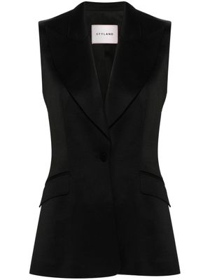 STYLAND V-neck buttoned waistcoat - Black