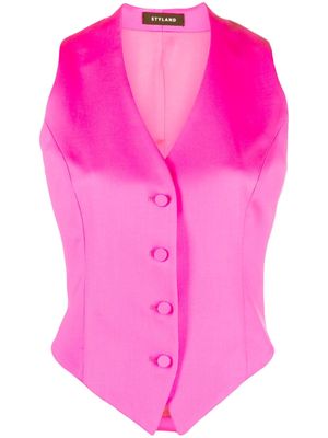 STYLAND V-neck sleeveless gilet - Pink