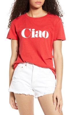 Sub_Urban Riot Ciao Graphic Tee in Cherry