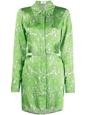 Suboo cut-out detail paisley dress - Green