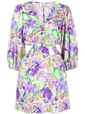 Suboo cut-out detail printed dress - Purple