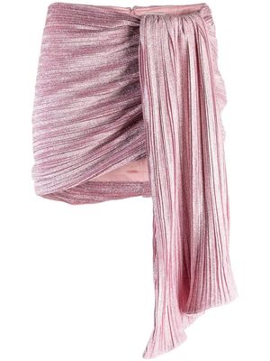 Suboo draped-detail mini skirt - Pink