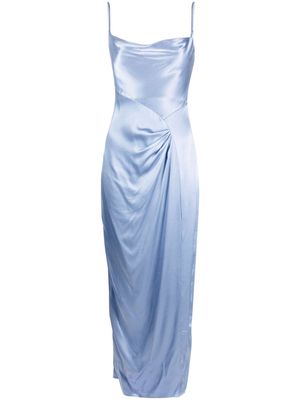 Suboo Millenia cowl-neck draped maxi dress - Blue
