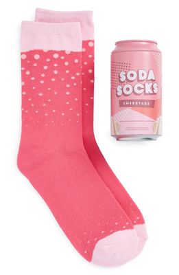 Suck UK Cherryade Soda Canned Socks in Pink