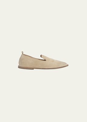 Suede Flat Slip-On Loafers