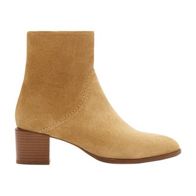 Suede leather ankle boots