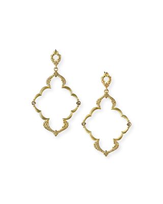 Sueno 18k Diamond Open-Drop Earrings