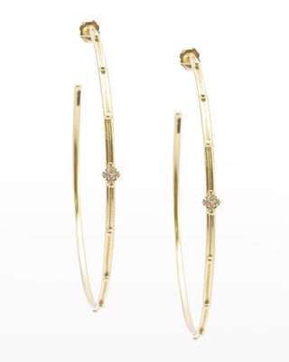 Sueno Yellow Gold Diamond Extra-Large Hoop Earrings