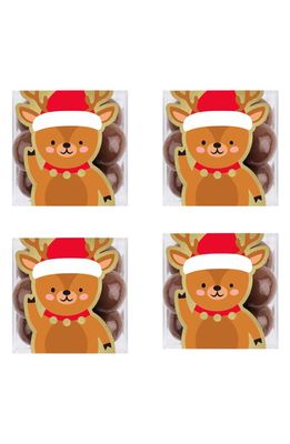 sugarfina 4-Pack Chocolate Reindeer Sparkle Pop Cubes in Red