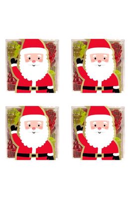 sugarfina 4-Pack Santa's Holiday Tree Raspberry & Green Apple Gummy Cubes in Red
