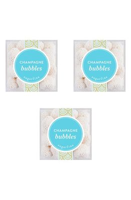 sugarfina Champagne Bubbles Set of 3 Candy Cubes in Blue/Blue