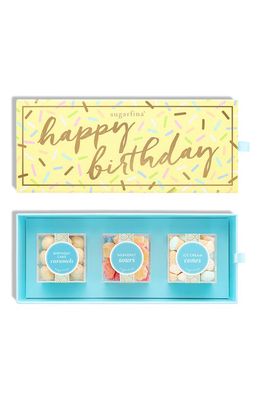 sugarfina Happy Birthday 3-Piece Candy Bento Box in Yellow