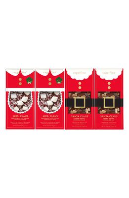 sugarfina Santa Claus & Mrs. Claus Chocolate Bars Set in Red