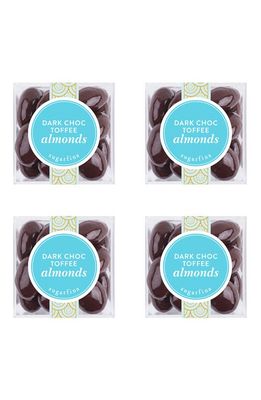sugarfina Set of 4 Dark Chocolate Toffee Almonds Candy Cubes