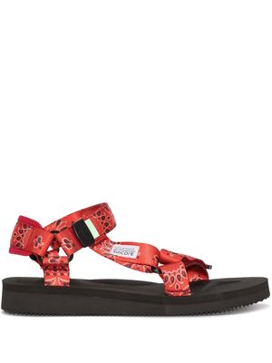 SUICOKE DEPA Webbing-strap sandals - Red