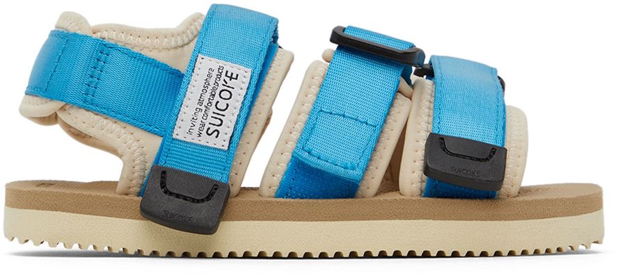 Suicoke Kids Blue & Beige KISEE Sandals