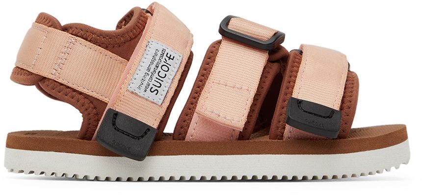 Suicoke Kids Pink & Brown KISEE Sandals