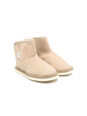 Suicoke logo-patch chunky boots - Neutrals