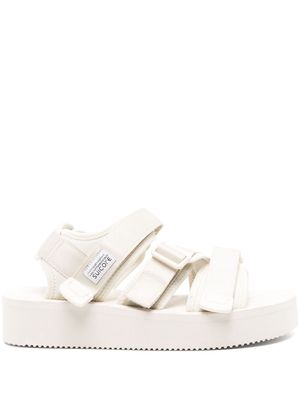 Suicoke logo-patch touch-strap sandals - White