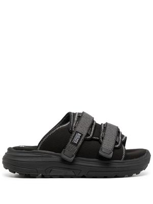 Suicoke Moto Run logo-patch slides - Black