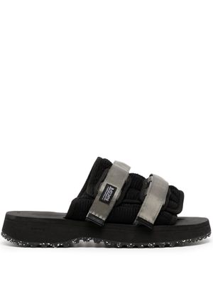 Suicoke Moto-Shellab logo-patch sandals - Black