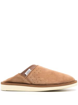 Suicoke RON-M2 suede slippers - Brown