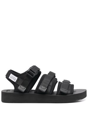 Suicoke side logo-patch detail sandals - Black