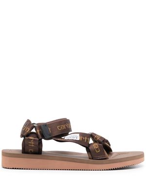 Suicoke x carhartt logo-strap sandals - Brown