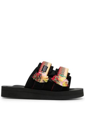 Suicoke x Lanvin Curb woven-strap sandals - Black
