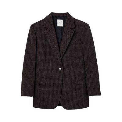 Suit jacket with small checks