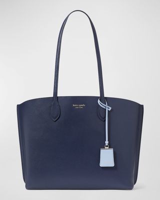 suite work leather tote bag