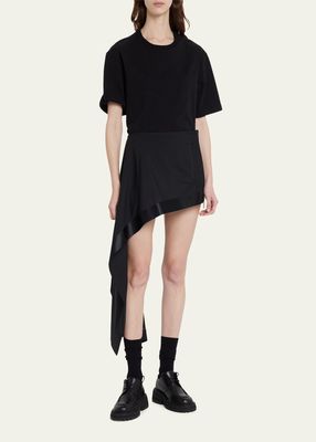 Suiting Asymmetric Mini Skirt