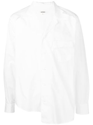 sulvam cut-out asymmetric shirt - White