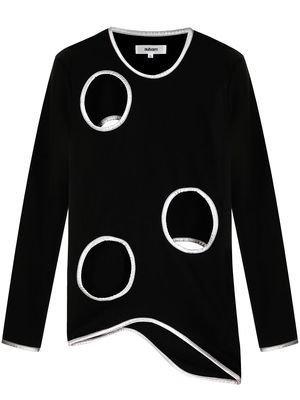 sulvam double-face circle sweatshirt - Black