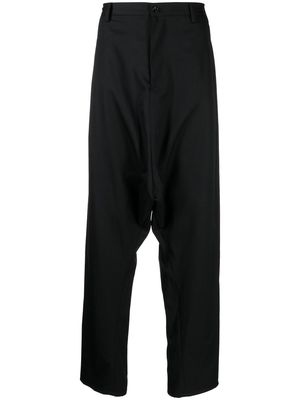 sulvam drop-crotch wool trousers - Black